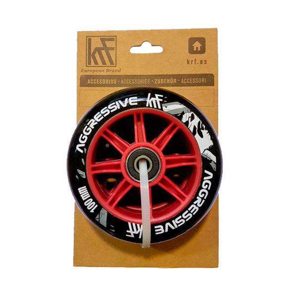 KRF Ruedas Scooter Agresivo 100mm 88a Negro / Rojo