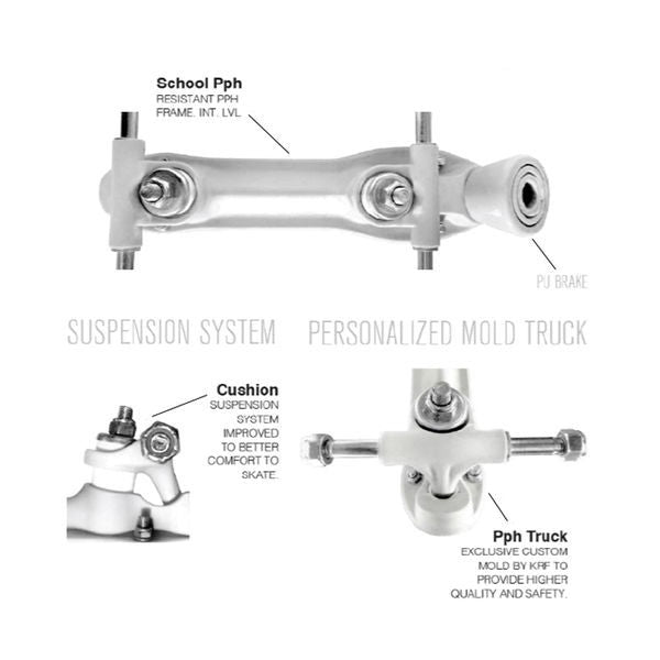 KRF Roller School Velcro Blanco