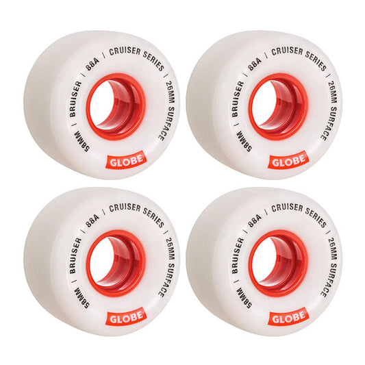 GLOBE Bruiser Blanco / Rojo 58mm 88a